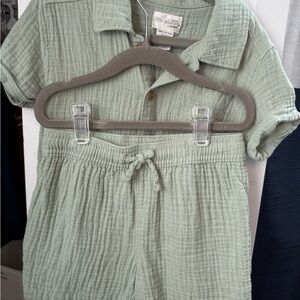 Little Planet Organic Cotton Gauze Green Two-Piece Set